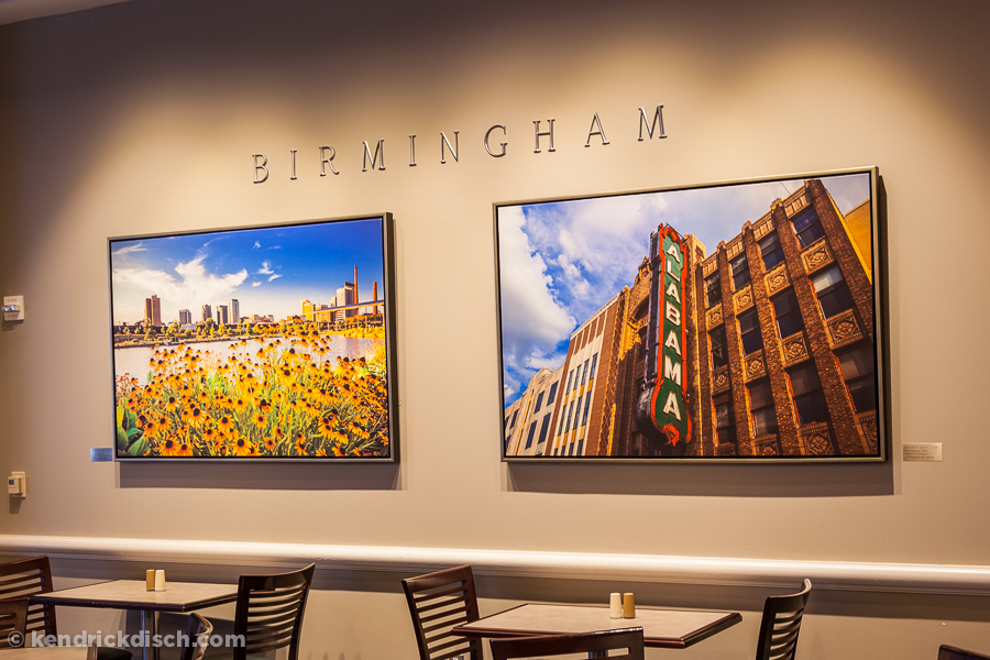 Birmingham selections as part of the Permanent Art Exhibit in Corporate Cafeteria