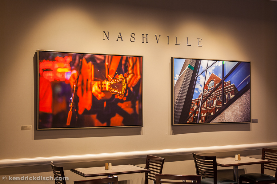 Nashville selections as part of the Permanent Art Exhibit in Corporate Cafeteria
